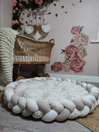 Tapis rond avec tresse 3 brins - Sur mesure