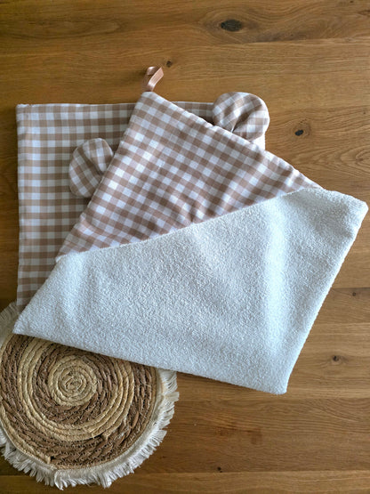 Cape de bain oreille d'ourson - sur mesure