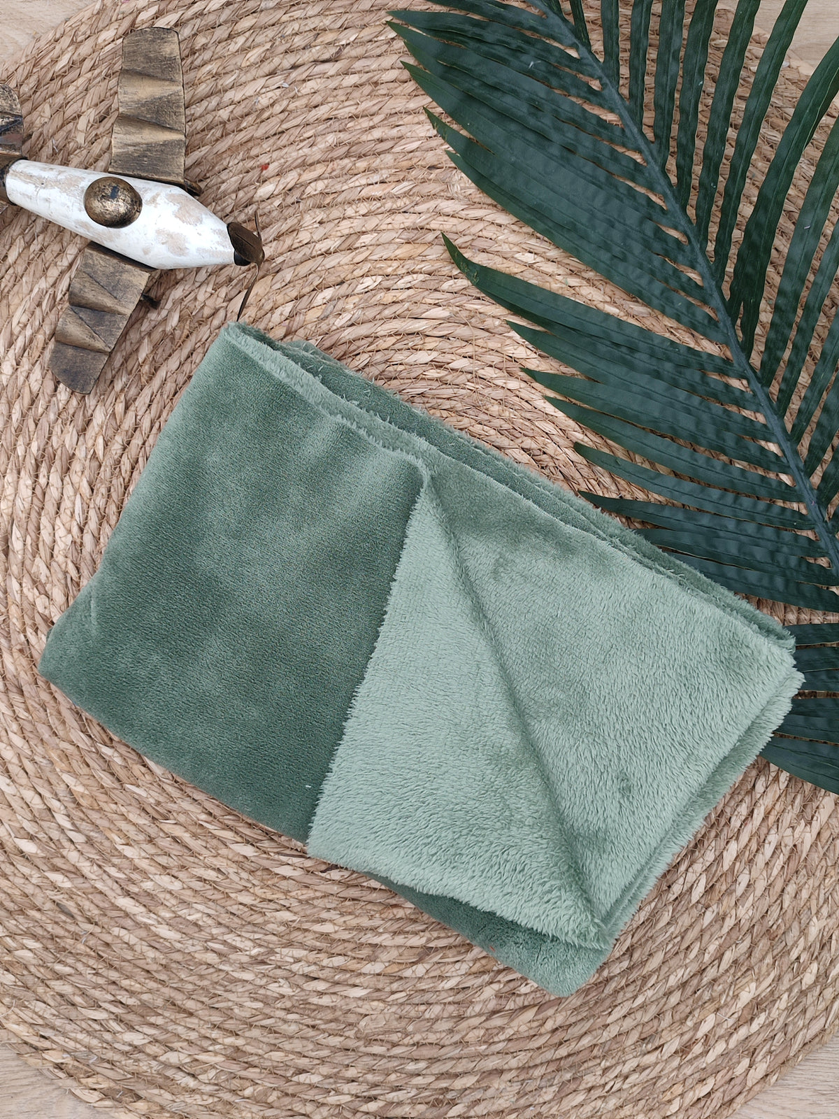 Tissu Doudou - Olive