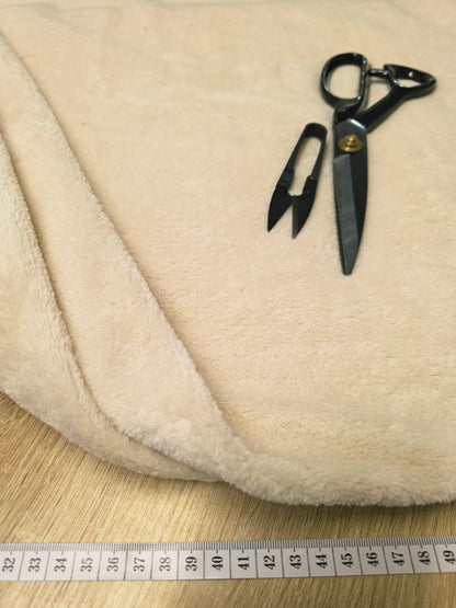 Tissu Doudou - Polaire Beige