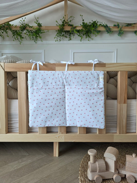 Range doudou blanc cœurs roses