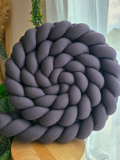 Tresse de lit 3 brins 360cm nid d'abeille aubergine