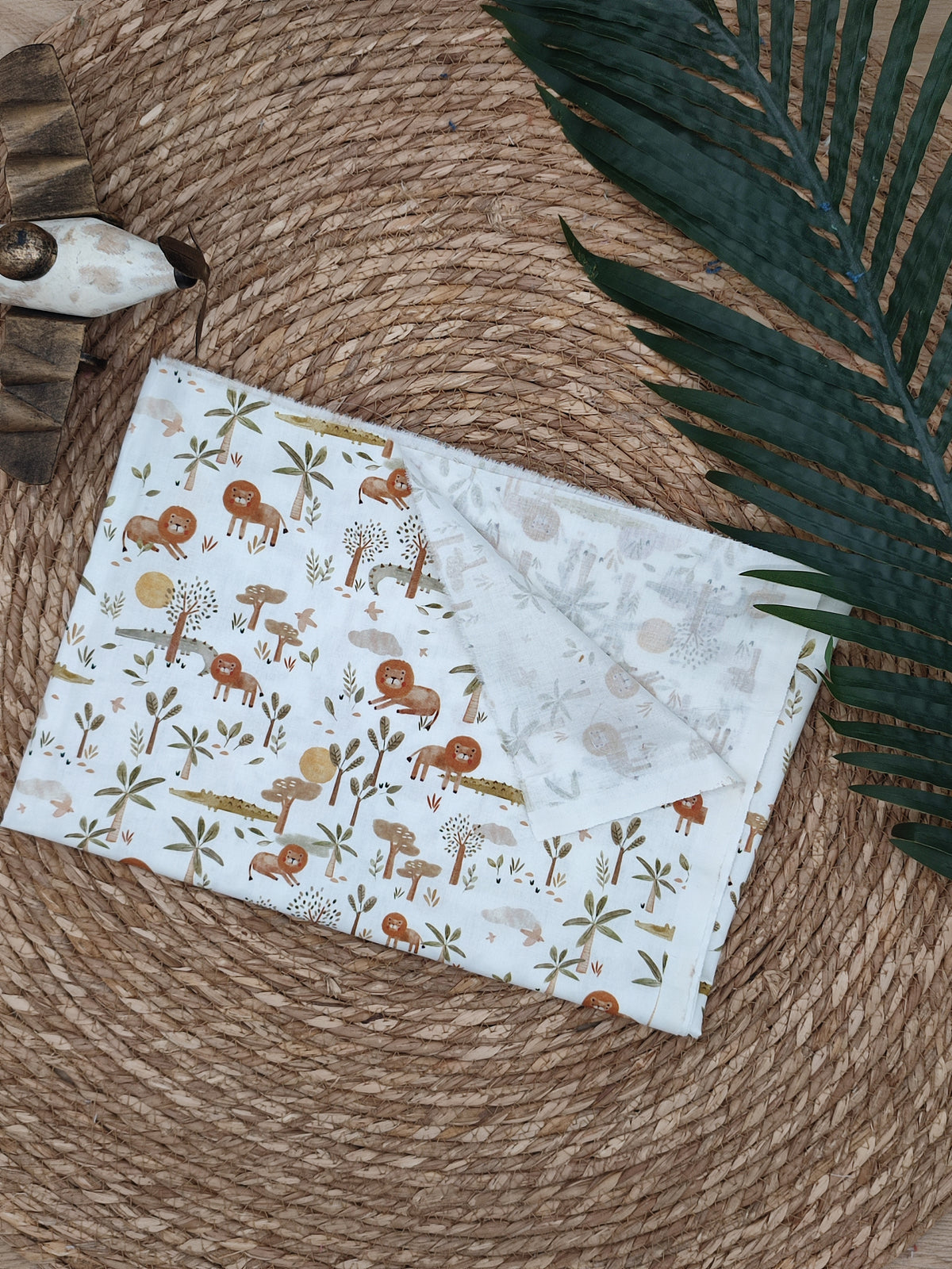 Tissu en coton - Popeline de coton - motif Crocodile