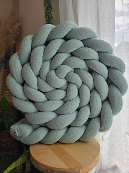 Tresse de lit 3 brins 200cm tricot vert déstockage