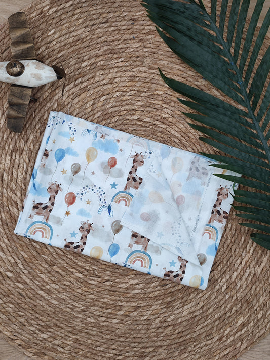 Tissu en coton - Popeline de coton - Motif Girafe