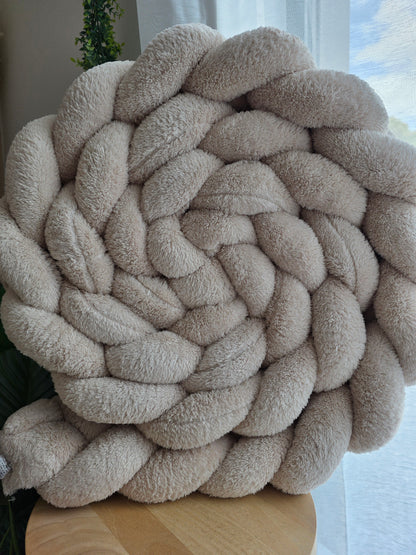 Tresse de lit 3 brins 460cm fourrure beige destockage