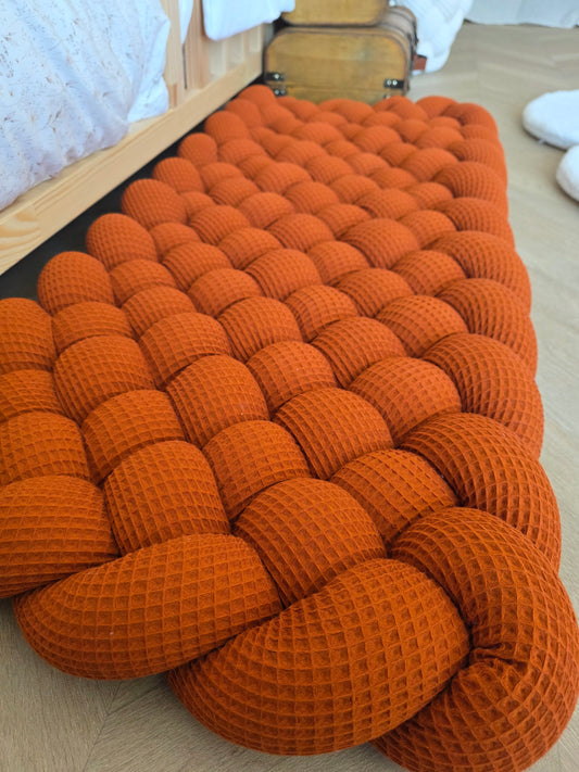 Tapis tressé 100x40cm terracotta