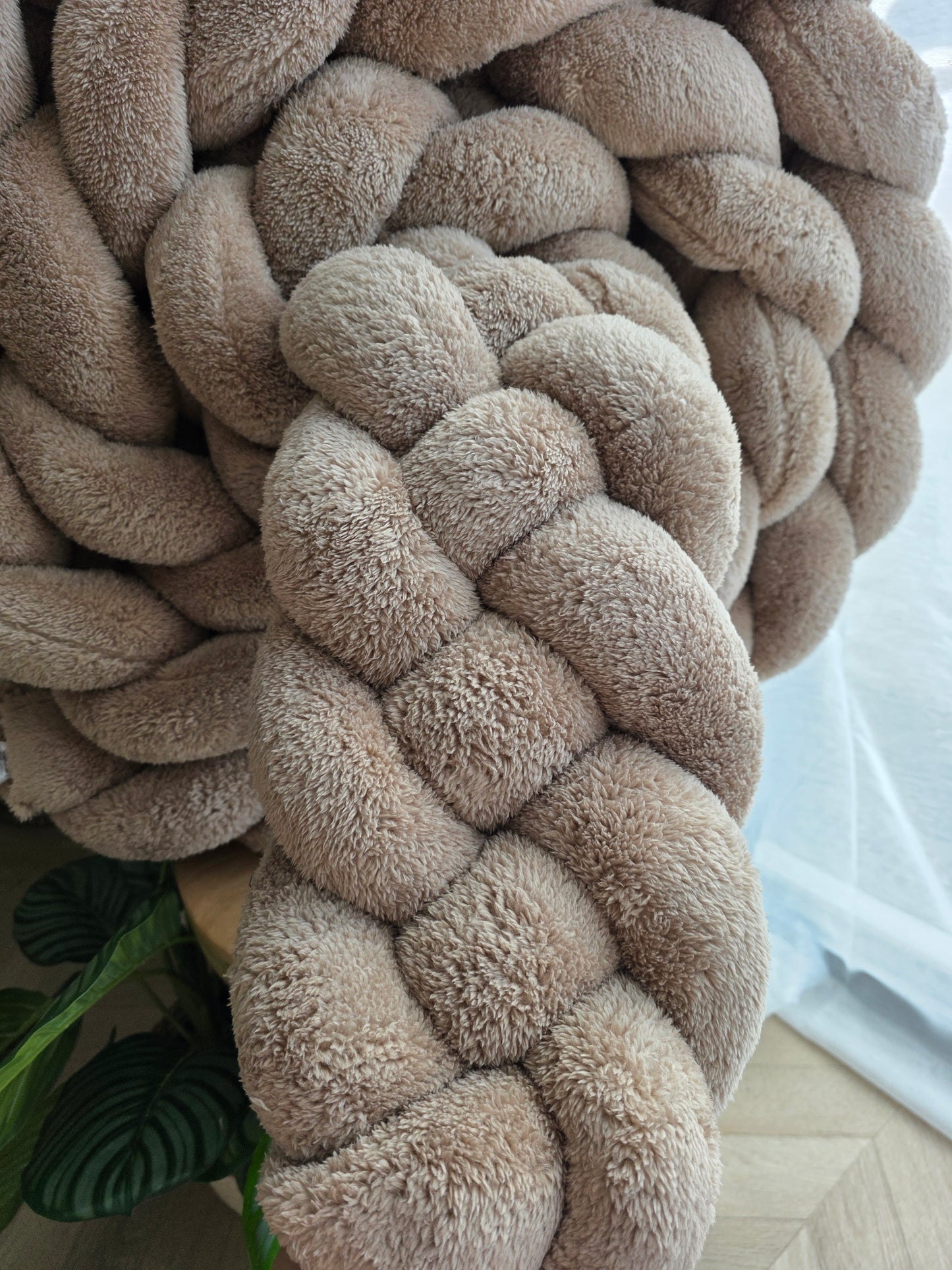 Tresse de lit 4 brins 420cm fourrure marron déstockage
