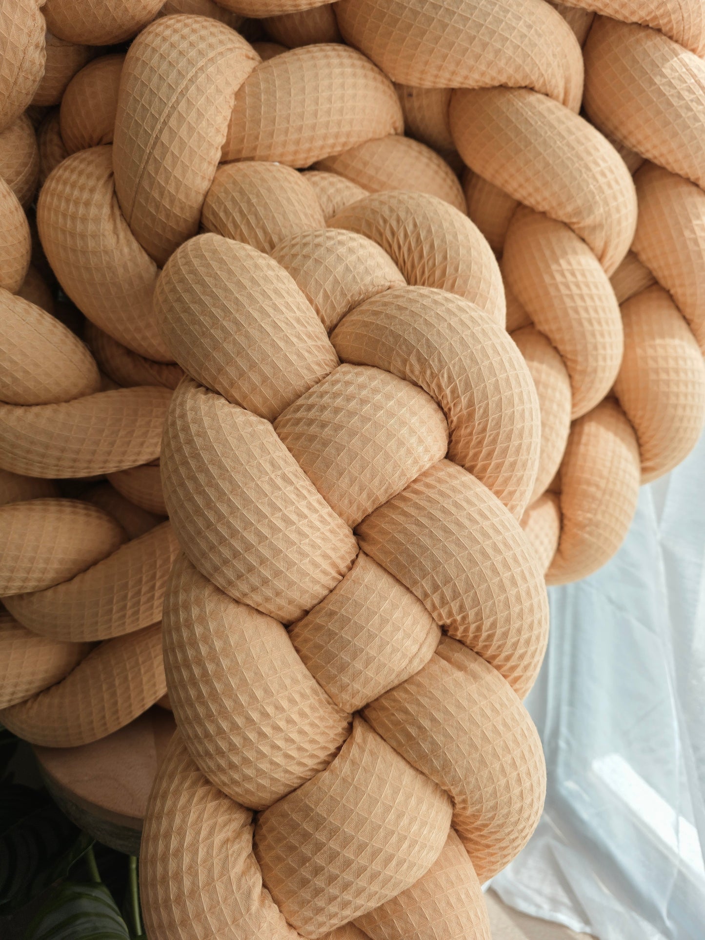 Tresse de lit 4 brins 460cm nid d'abeille tournesol destockage