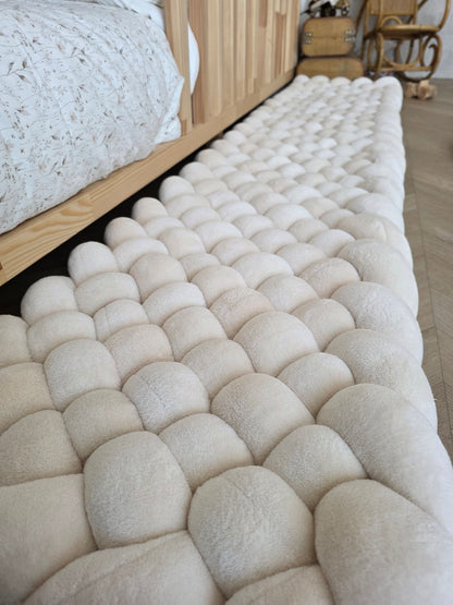 Tapis tressé 200x40cm doudou beige