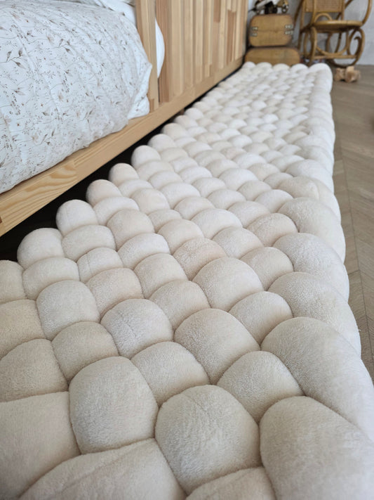 Tapis tressé 200x40cm doudou beige