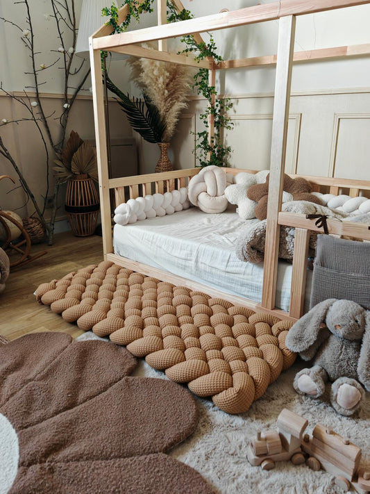 Tapis tressé 100x40cm camel