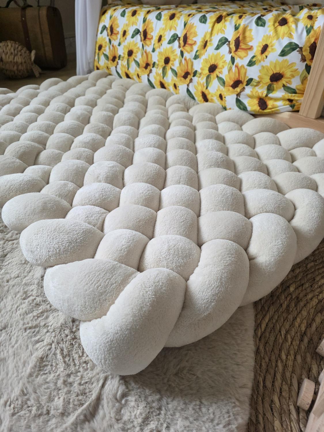 Tapis tressé 100x40cm doudou Beige