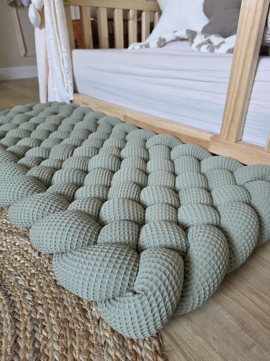 Tapis tressé 100x40cm olive