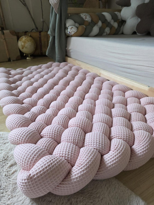 Tapis tressé 100x60 poudré