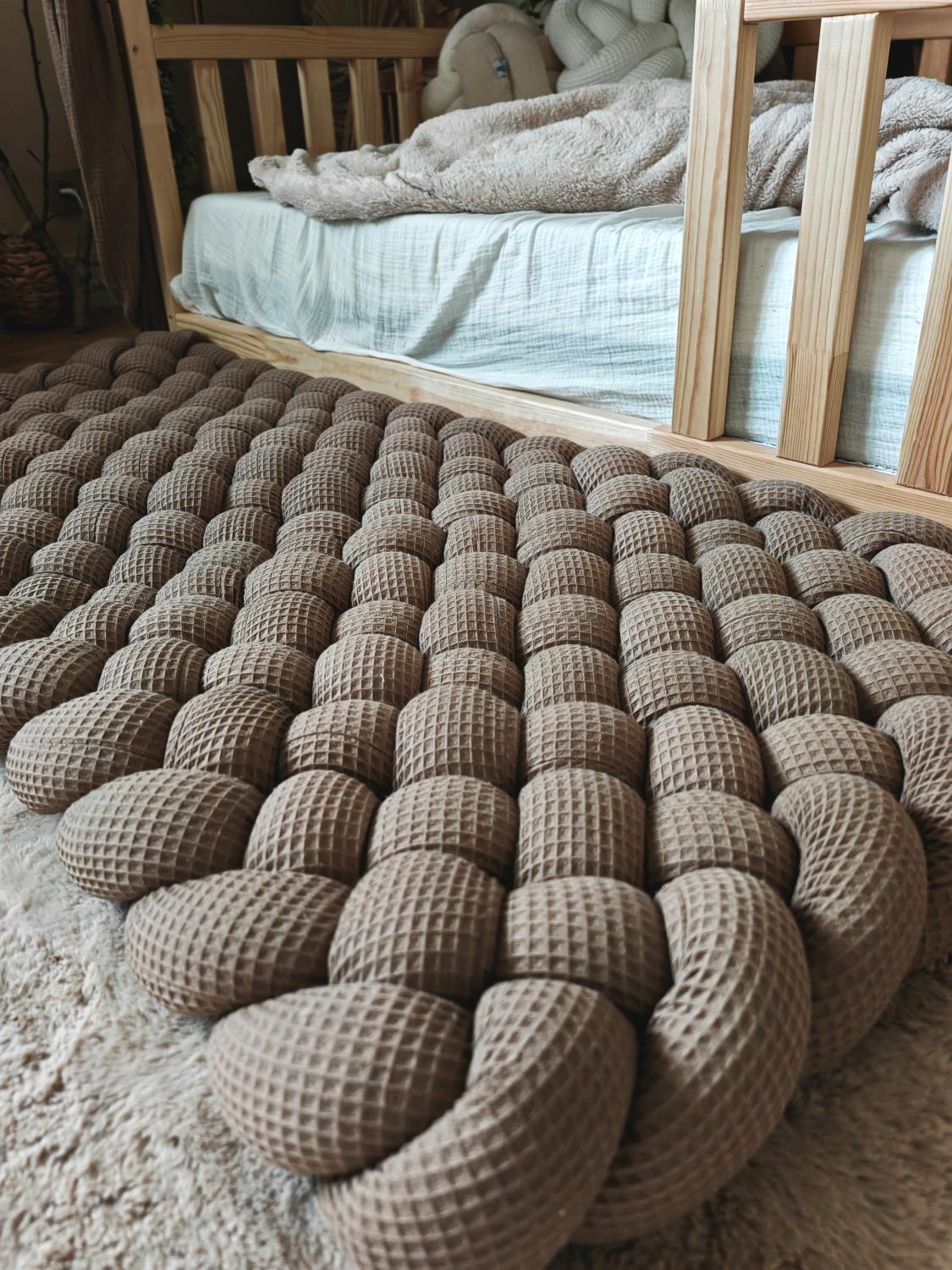 Tapis tressé 120x60cm café