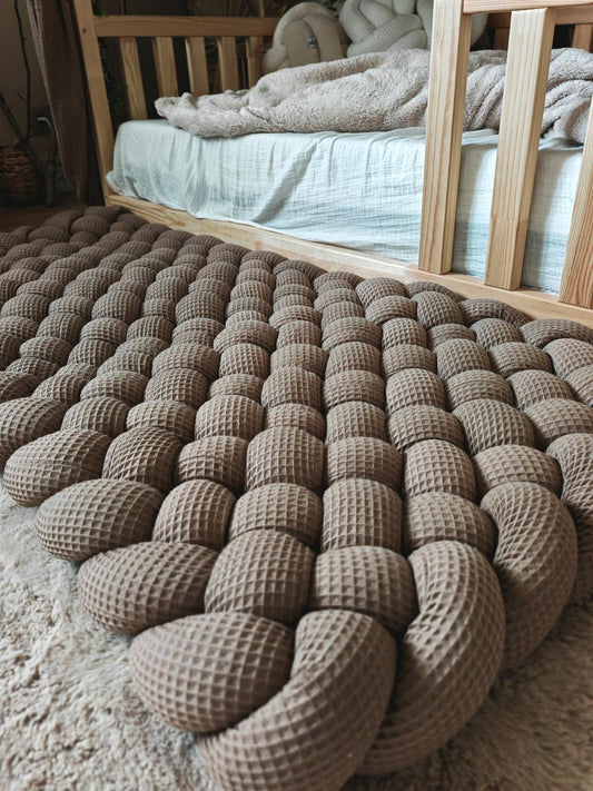 Tapis tressé 120x60cm café