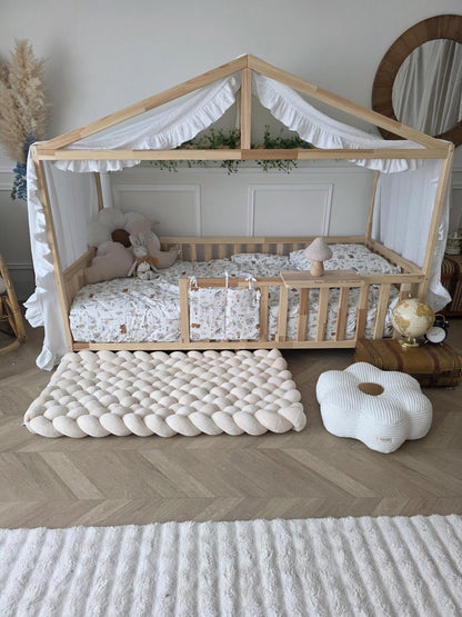 Tapis tressé 120x60cm doudou beige
