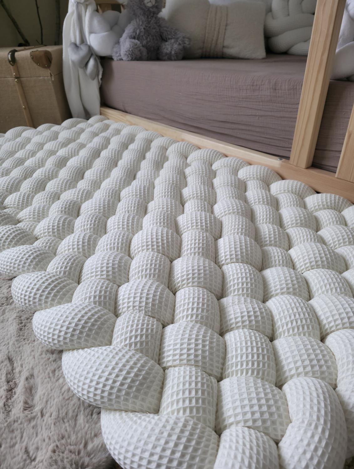 Tapis tressé 120x60cm écru