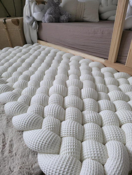 Tapis tressé 120x60cm écru