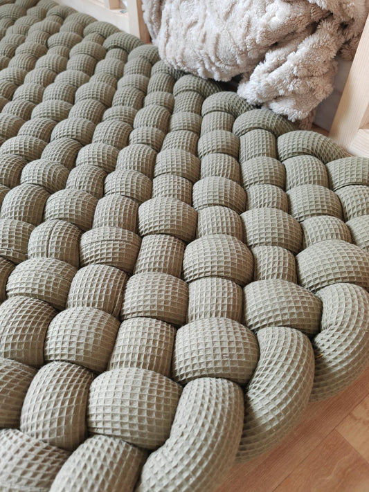 Tapis tressé 120x60cm olive