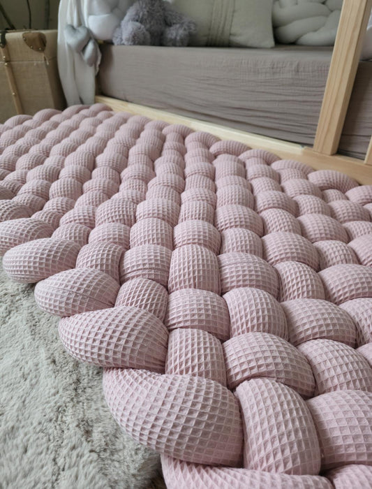 Tapis tressé 120x60cm poudré