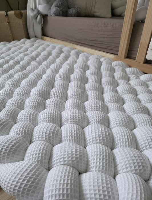 Tapis tressé 140x70cm blanc