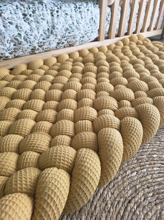 Tapis tressé 140x70cm camel