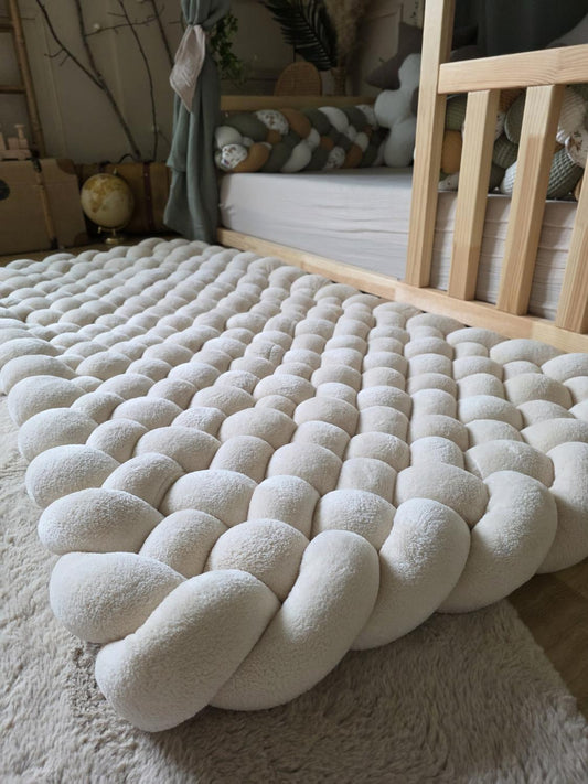 Tapis tressé 140x70cm doudou beige