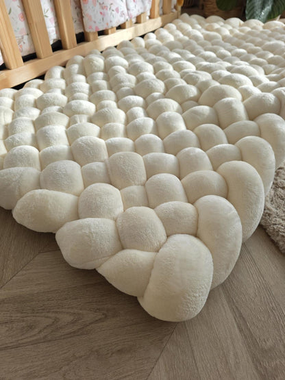 Tapis tressé 140x70cm doudou vanille