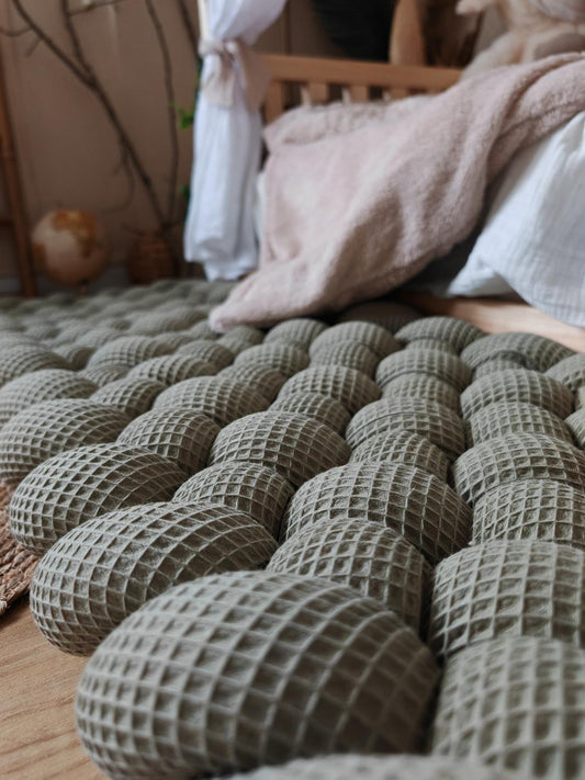 Tapis tressé 140x70cm olive