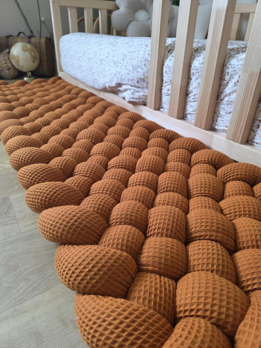 Tapis tressé 150x40cm brique