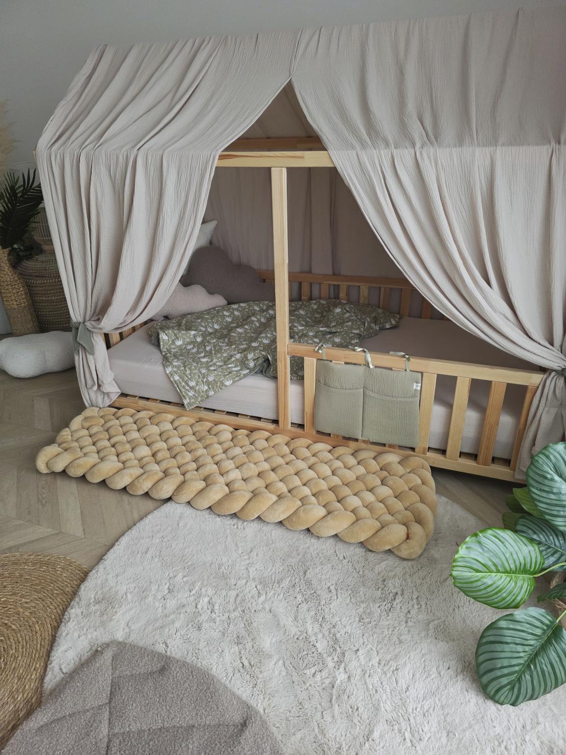 Tapis tressé 150x40cm doudou camel