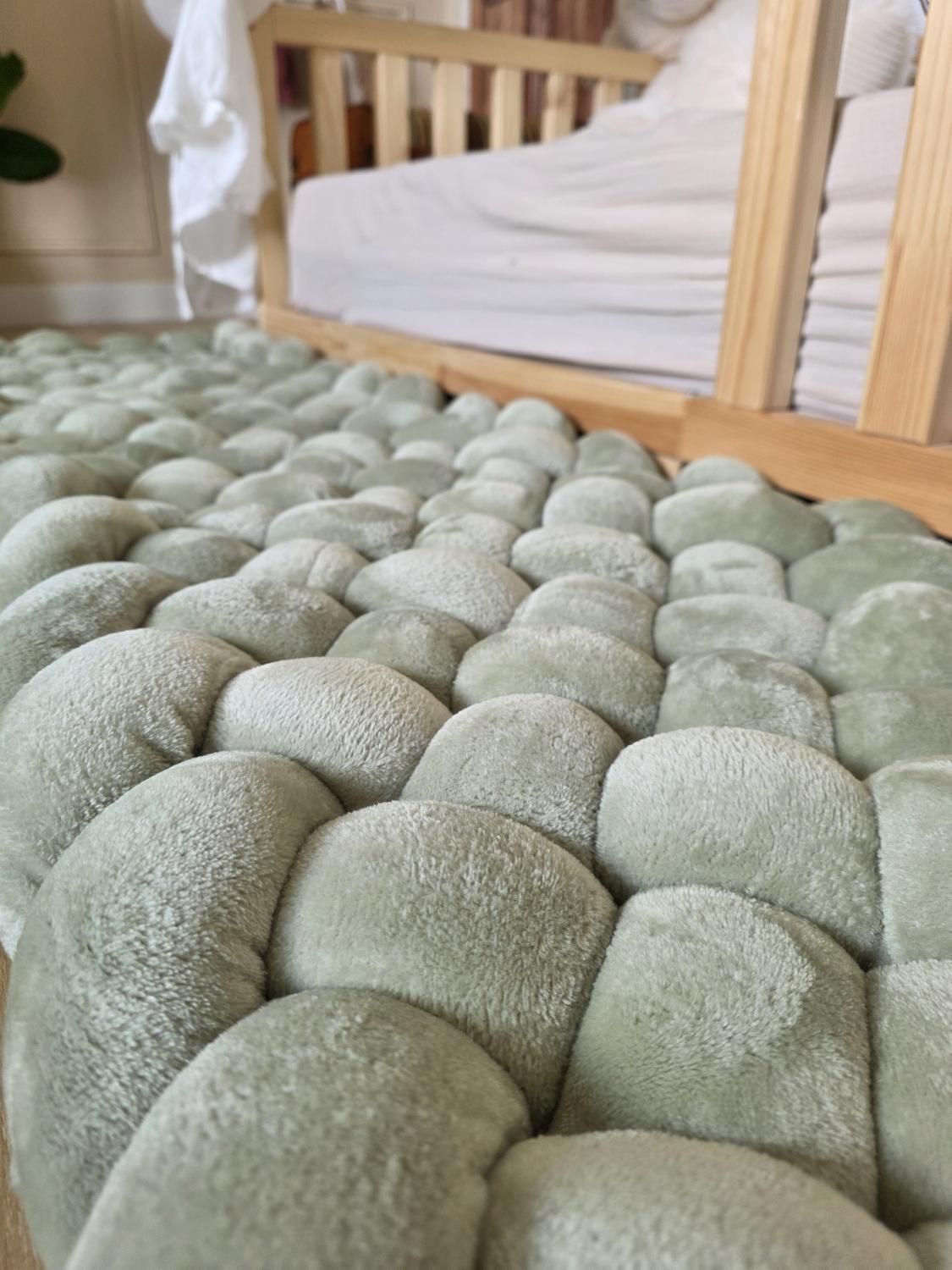 Tapis tressé 150x40cm doudou jade