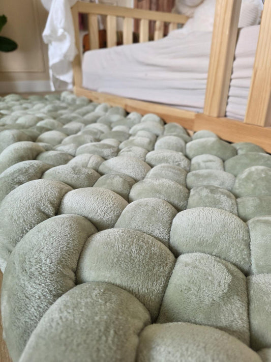 Tapis tressé 150x40cm doudou jade