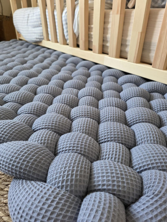 Tapis tressé 160x50cm jean