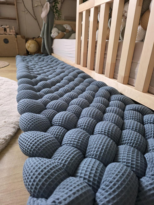 Tapis tressé 200x40cm céladon