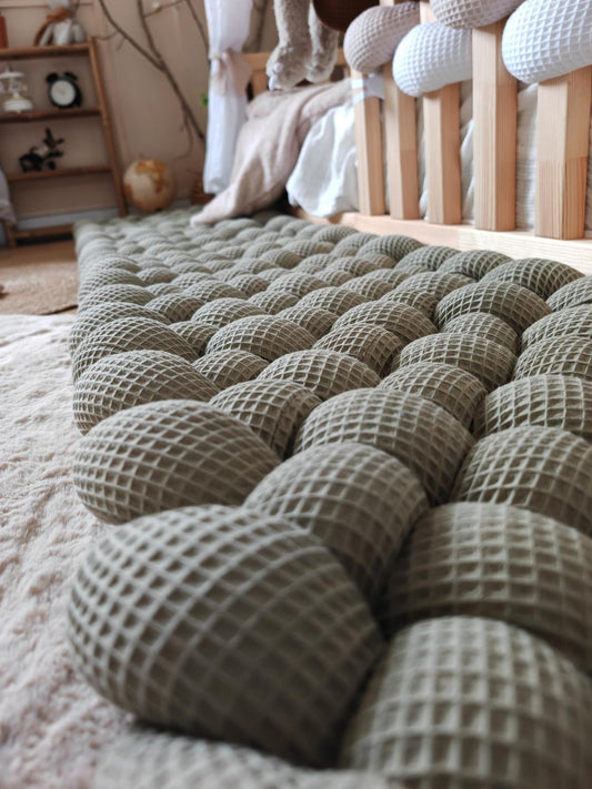 Tapis tressé 200x40cm olive