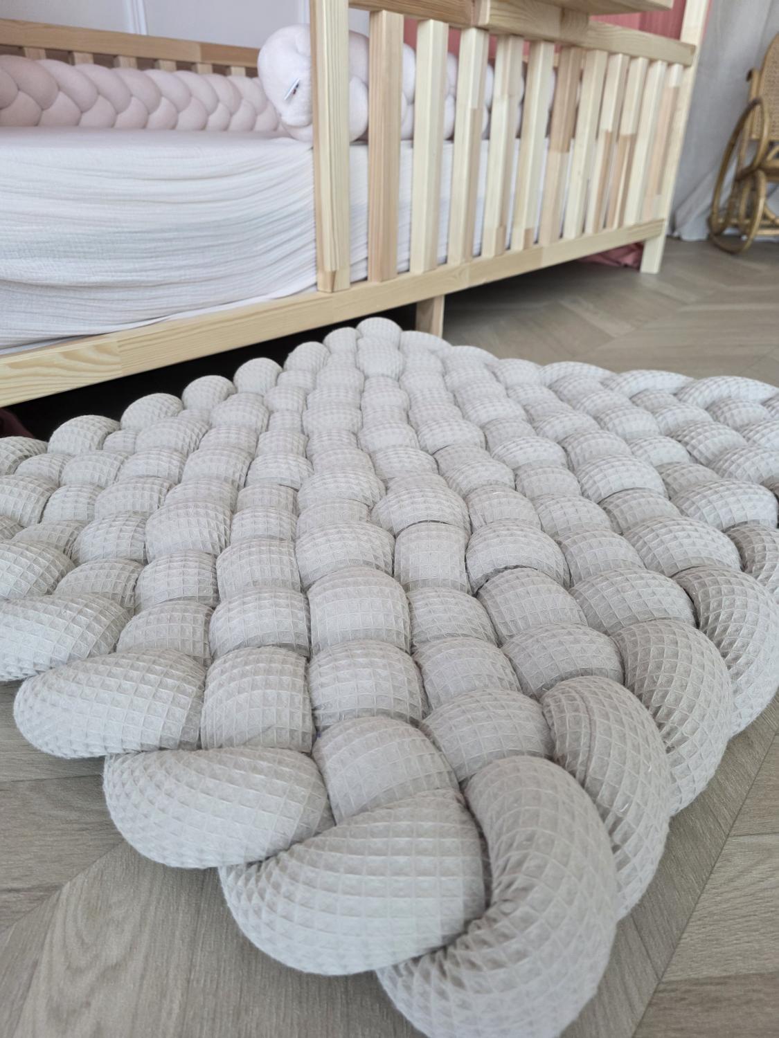 Tapis tressé 70x70cm Beige