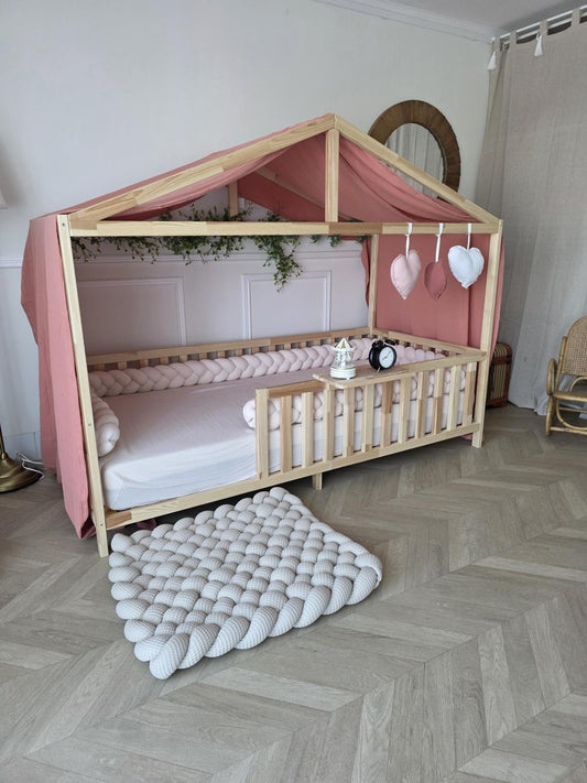 Tapis tressé 70x70cm Beige