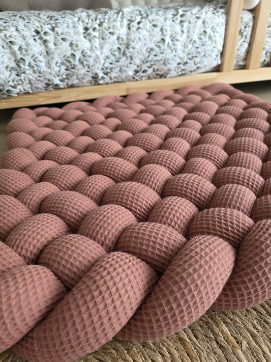 Tapis tressé 70x70cm tomette