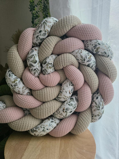 Tresse de lit 3 brins beige poudré et luara 3m