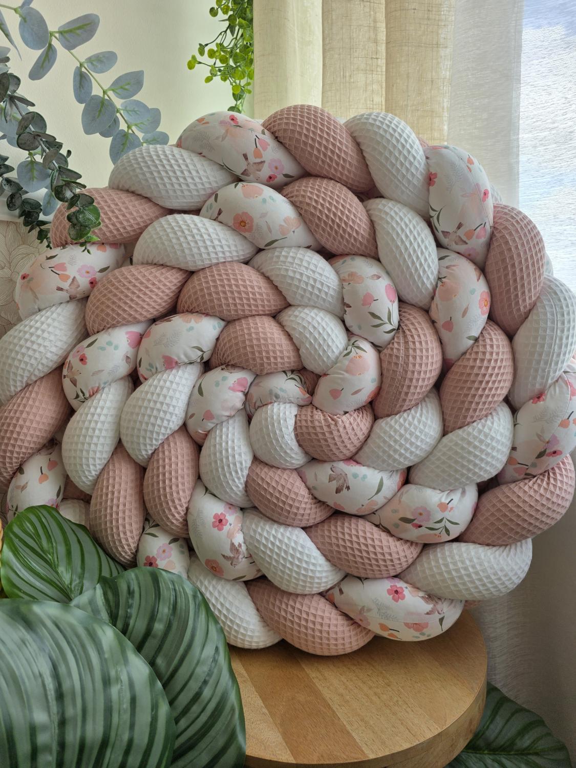 Tresse de lit 3 brins blanc poudré et birdy 4.2m