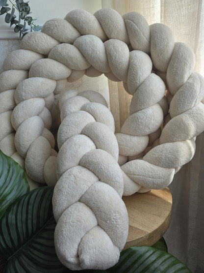 Tresse de lit 3 brins doudou beige 5m