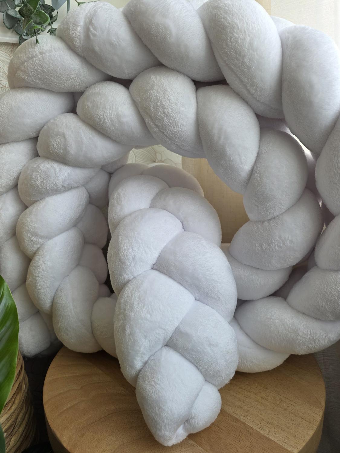 Tresse de lit 3 brins doudou blanc 3m
