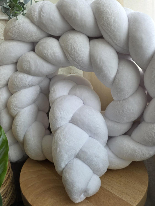 Tresse de lit 3 brins doudou blanc 3m