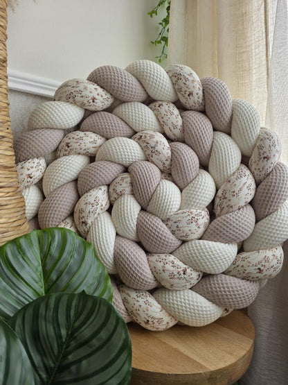 Tresse de lit 3 brins écru beige et fleurs des champs 3.6m