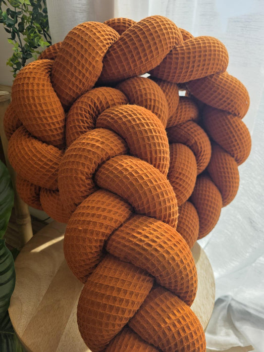 Tresse de lit 3 brins nid d'abeille brique 3m