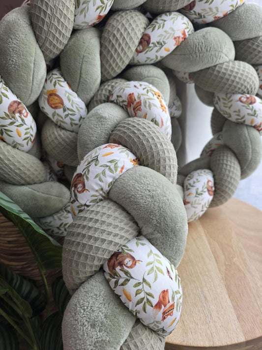 Tresse de lit 3 brins olive doudou jade et lion 3m