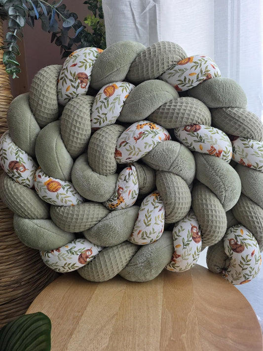 Tresse de lit 3 brins olive doudou jade et lion 3m